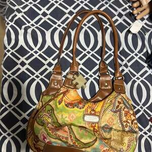 Rosetti Floral Paisley Canvas Shoulder Bag